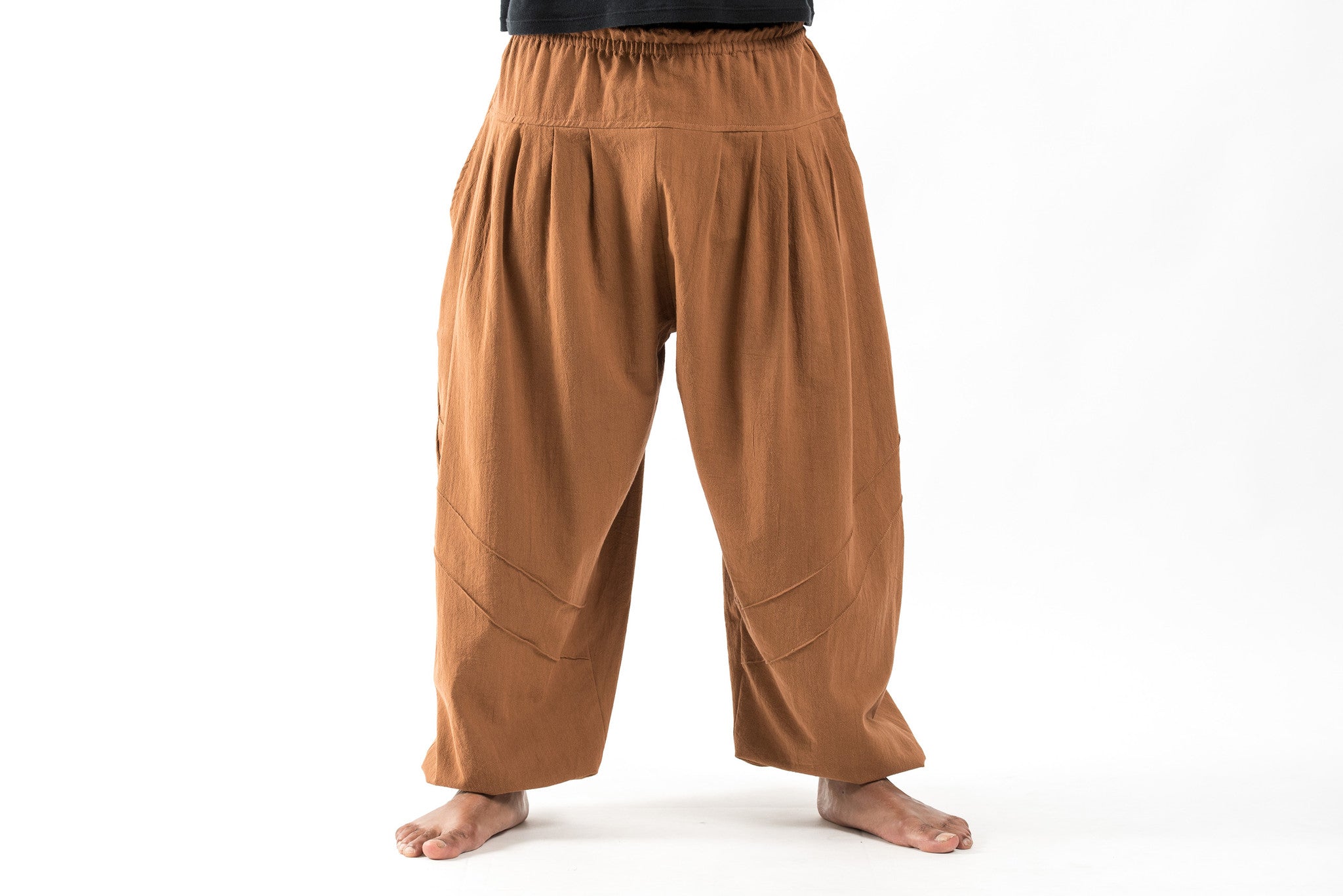 Genie Men's Cotton Harem Pants in Brown