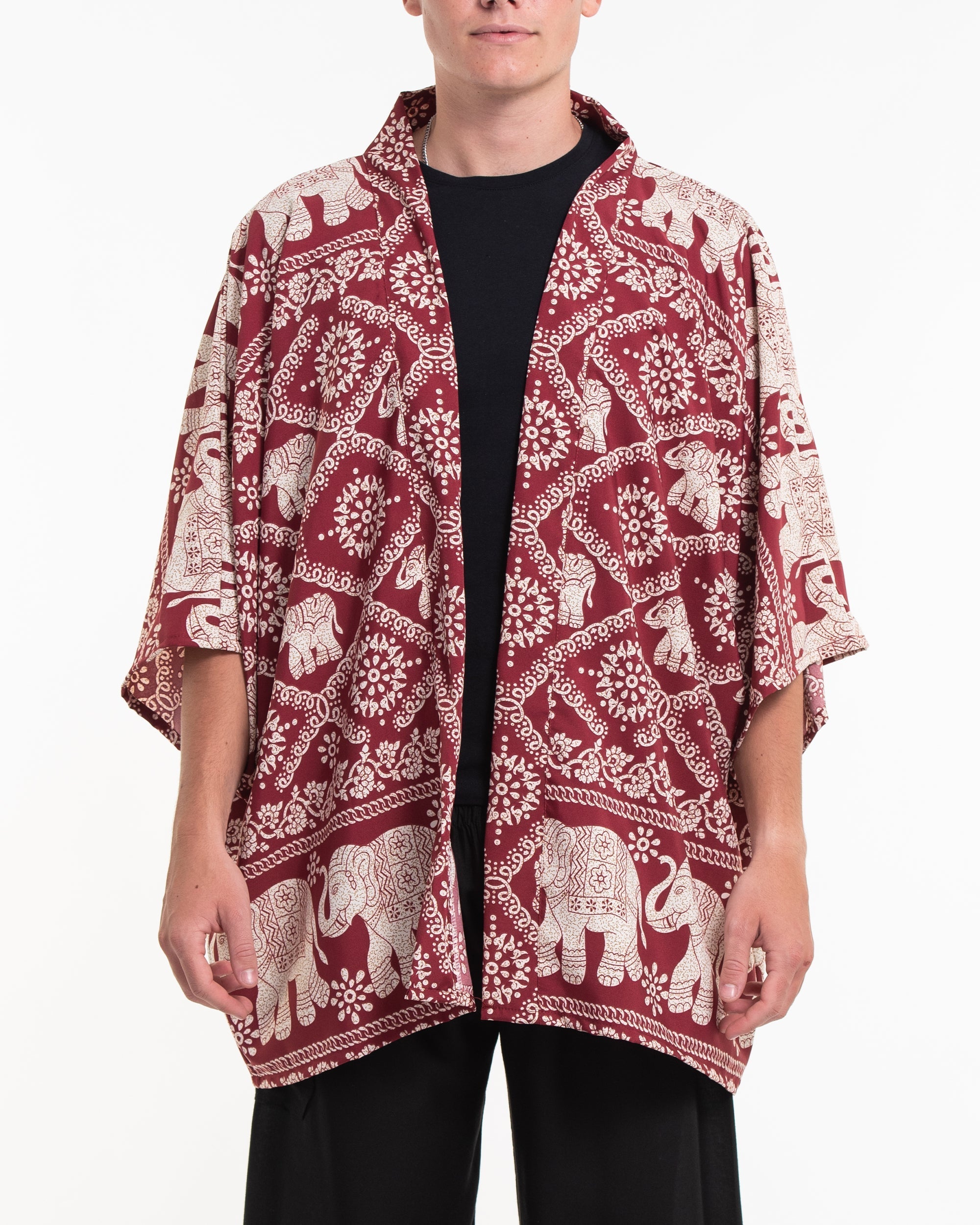 Unisex Diamond Elephant Lounge Set in Red