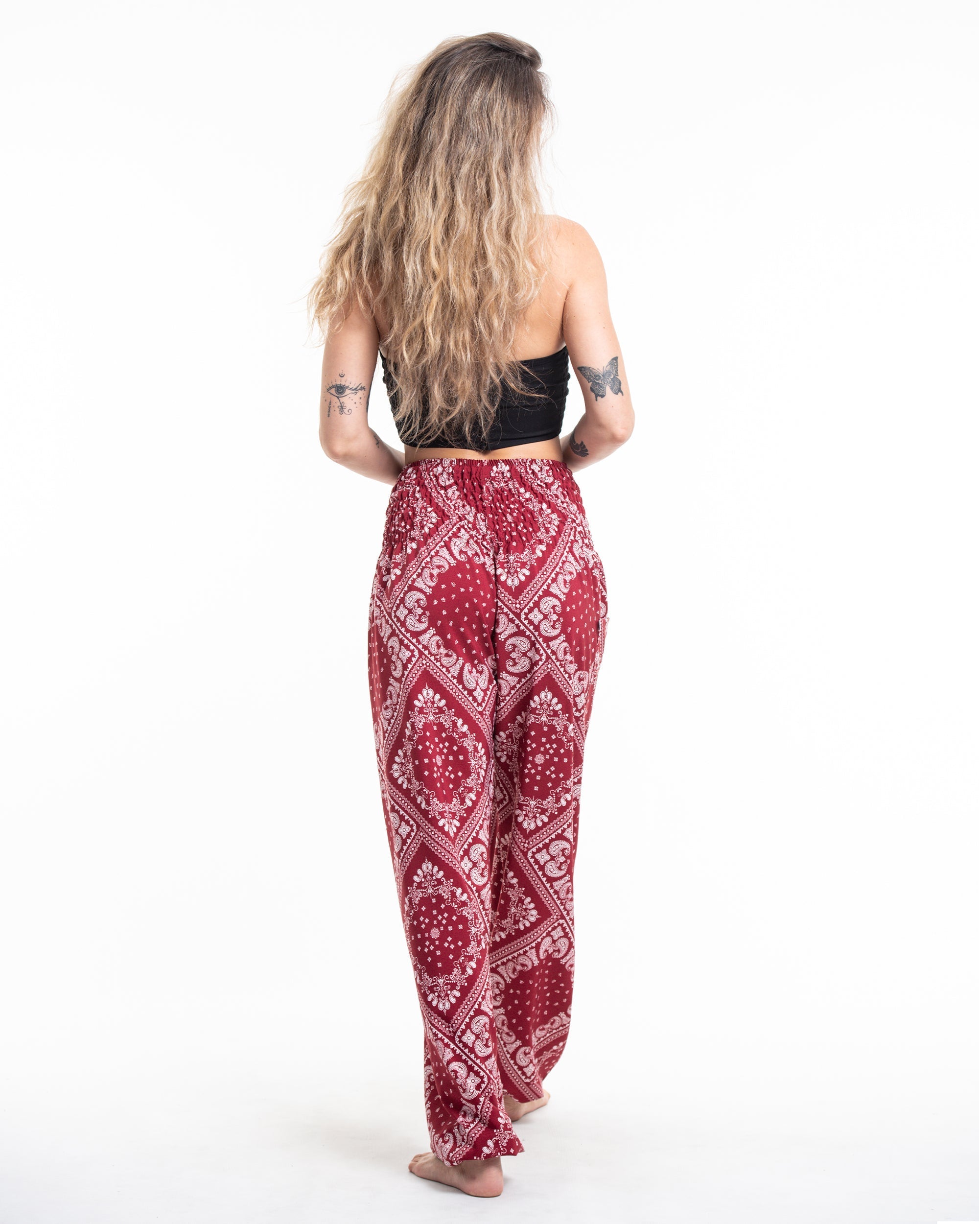 Unisex Patchwork Paisley Lounge Set in Red