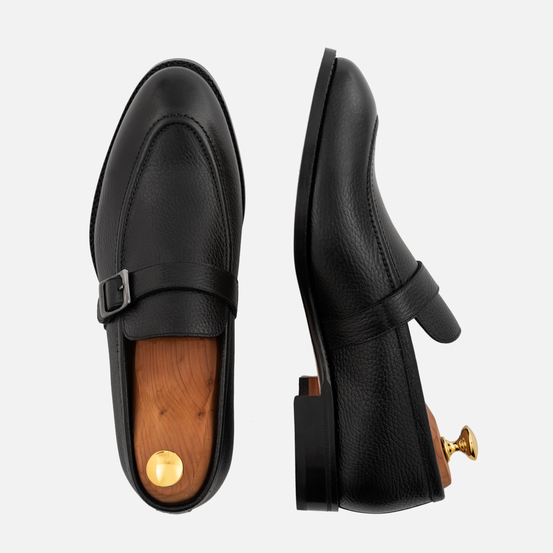 Archie Belted Loafer - Men’s Pebbled Leather