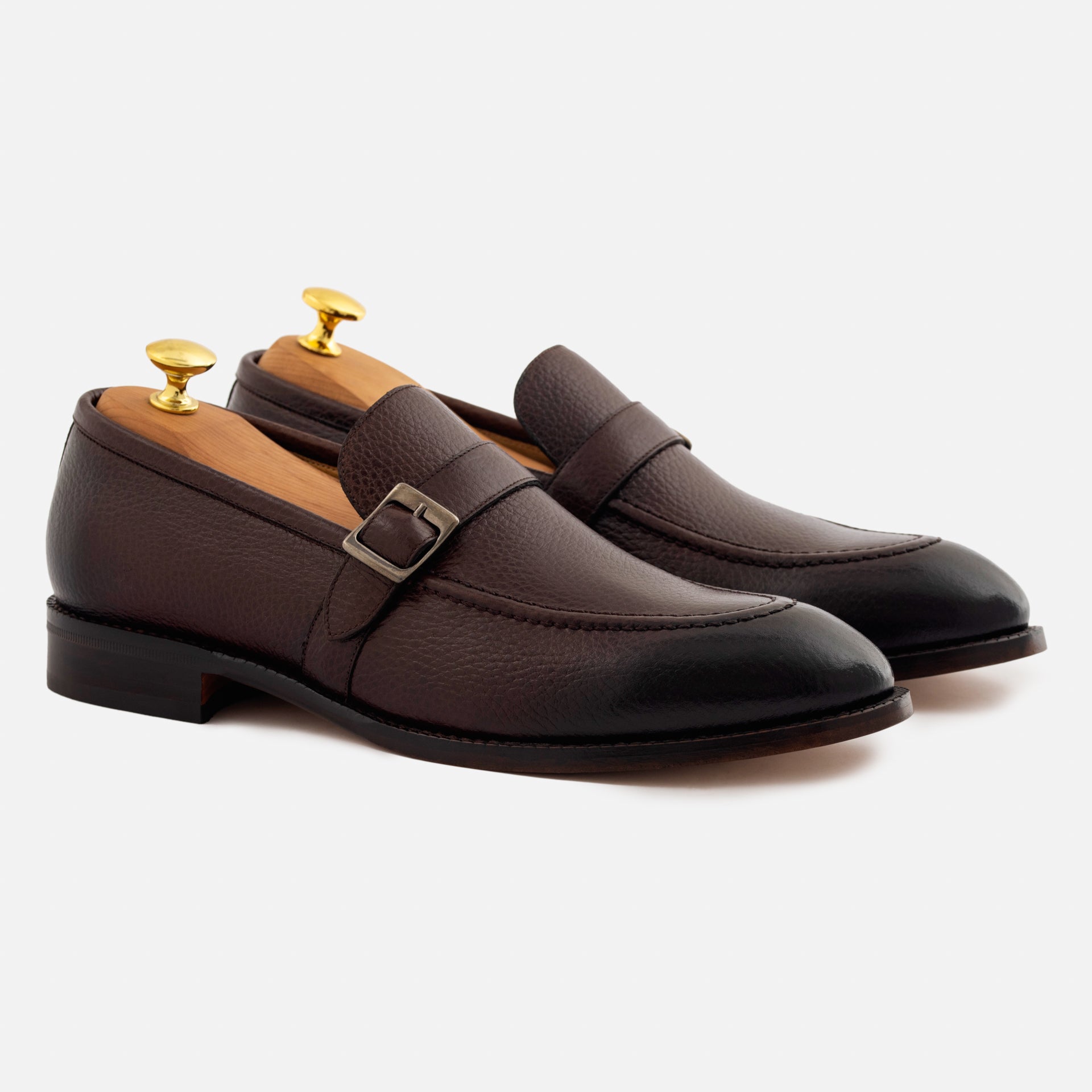 Archie Belted Loafer - Men’s Pebbled Leather