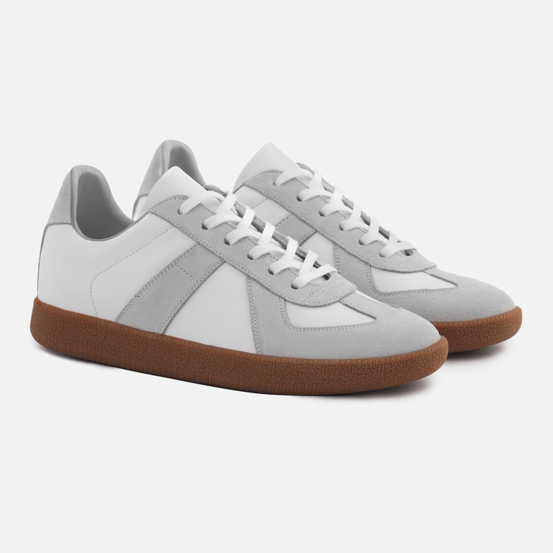 Morgen Trainers - Leather/Suede - Gum Sole - Women's