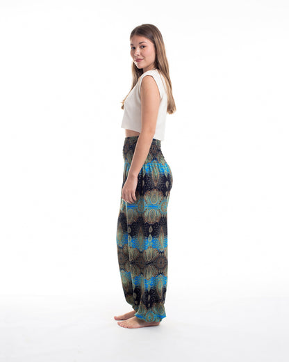 Paisley Women's Harem Pants in Turquoise
