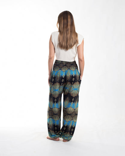 Paisley Women's Harem Pants in Turquoise