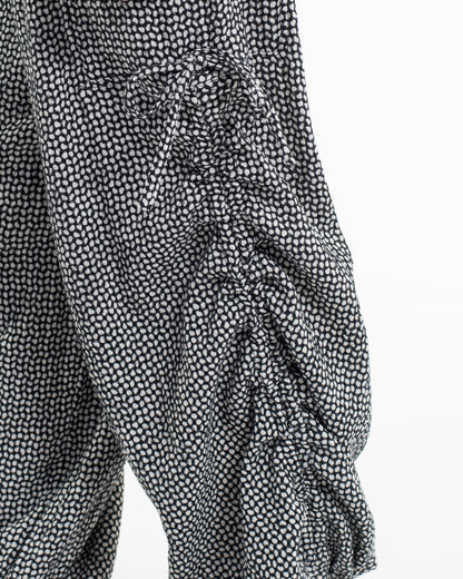 Plus Size Men's Ribbed Linen Cotton Blend Pants in Black