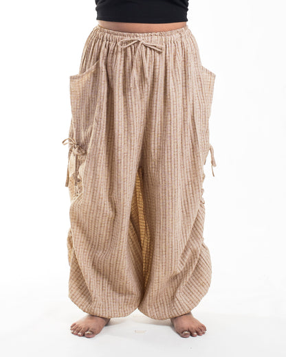 Plus Size Women's Ribbed Tencel Cotton Blend Pants in Beige