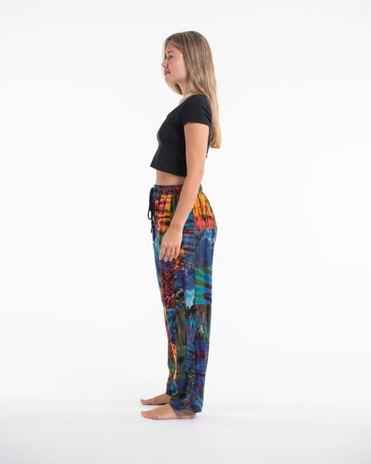 Women's Tie dye Patchwork Harem Pants in Autumn