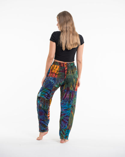 Women's Tie dye Patchwork Harem Pants in Autumn
