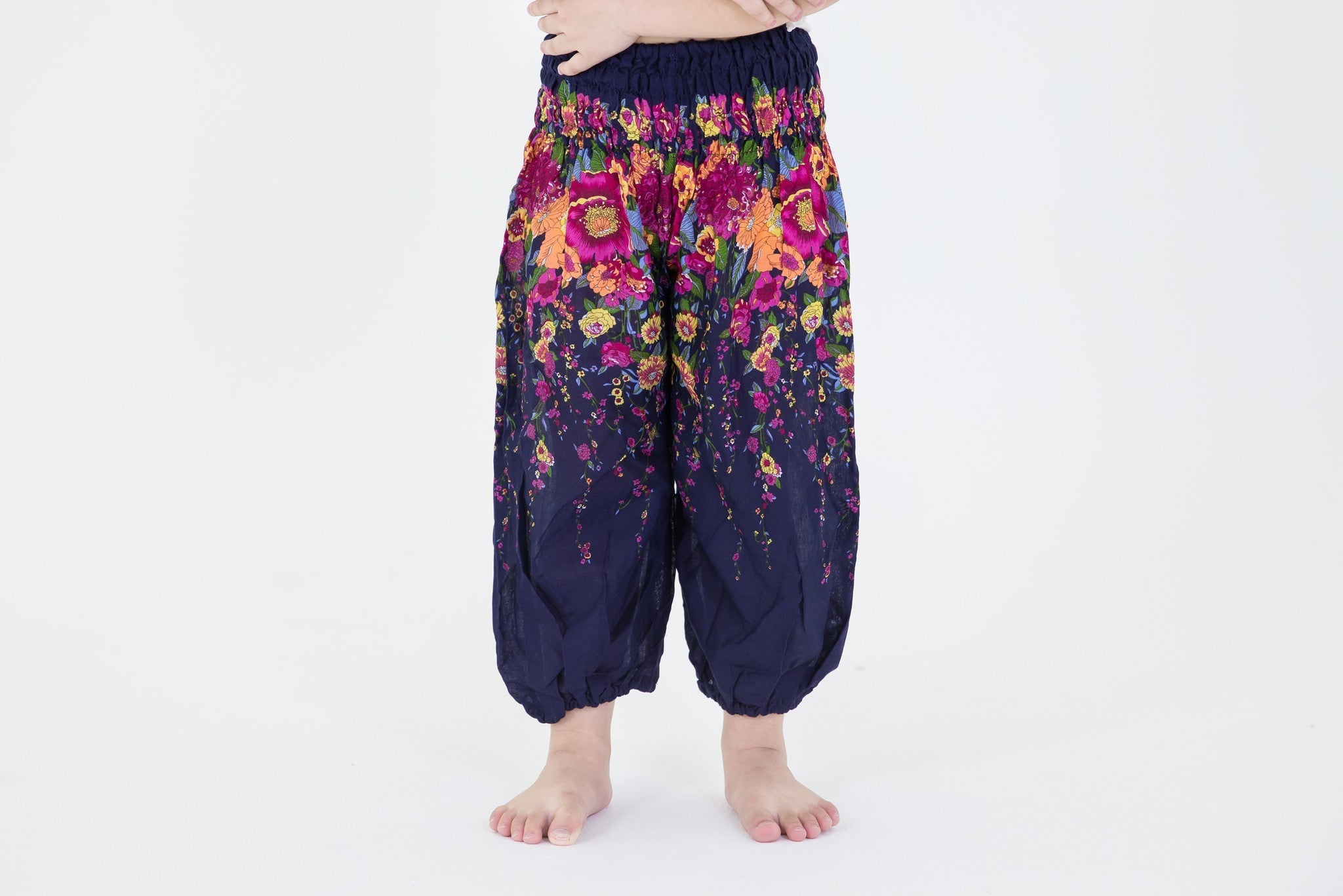 Floral Kids Harem Pants in Blue