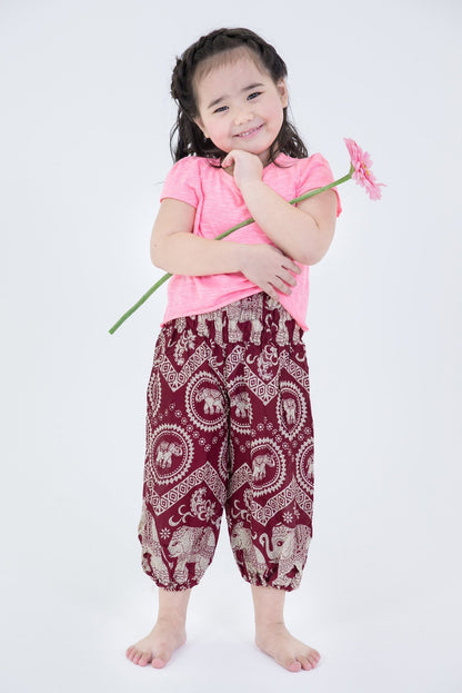 Imperial Elephant Kids Elephant Pants in Red