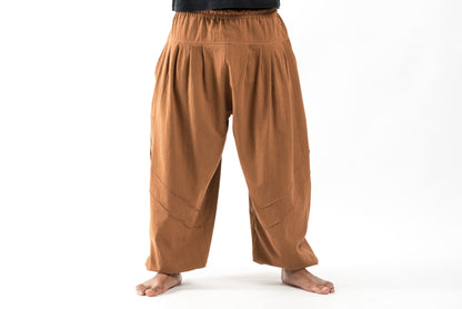 Genie Men's Cotton Harem Pants in Brown