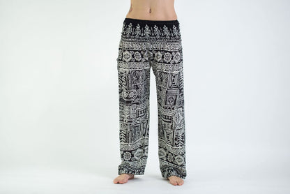 Tribal Prints Women's Harem Pants in Black