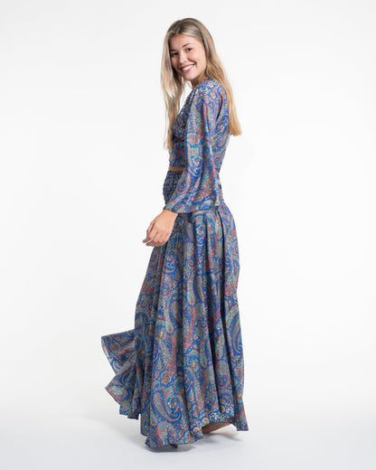 Twilight Paisley Tie Top and Palazzo Pants in Blue