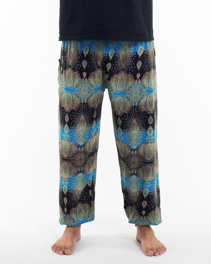 Paisley Men's Harem Pants in Turquoise