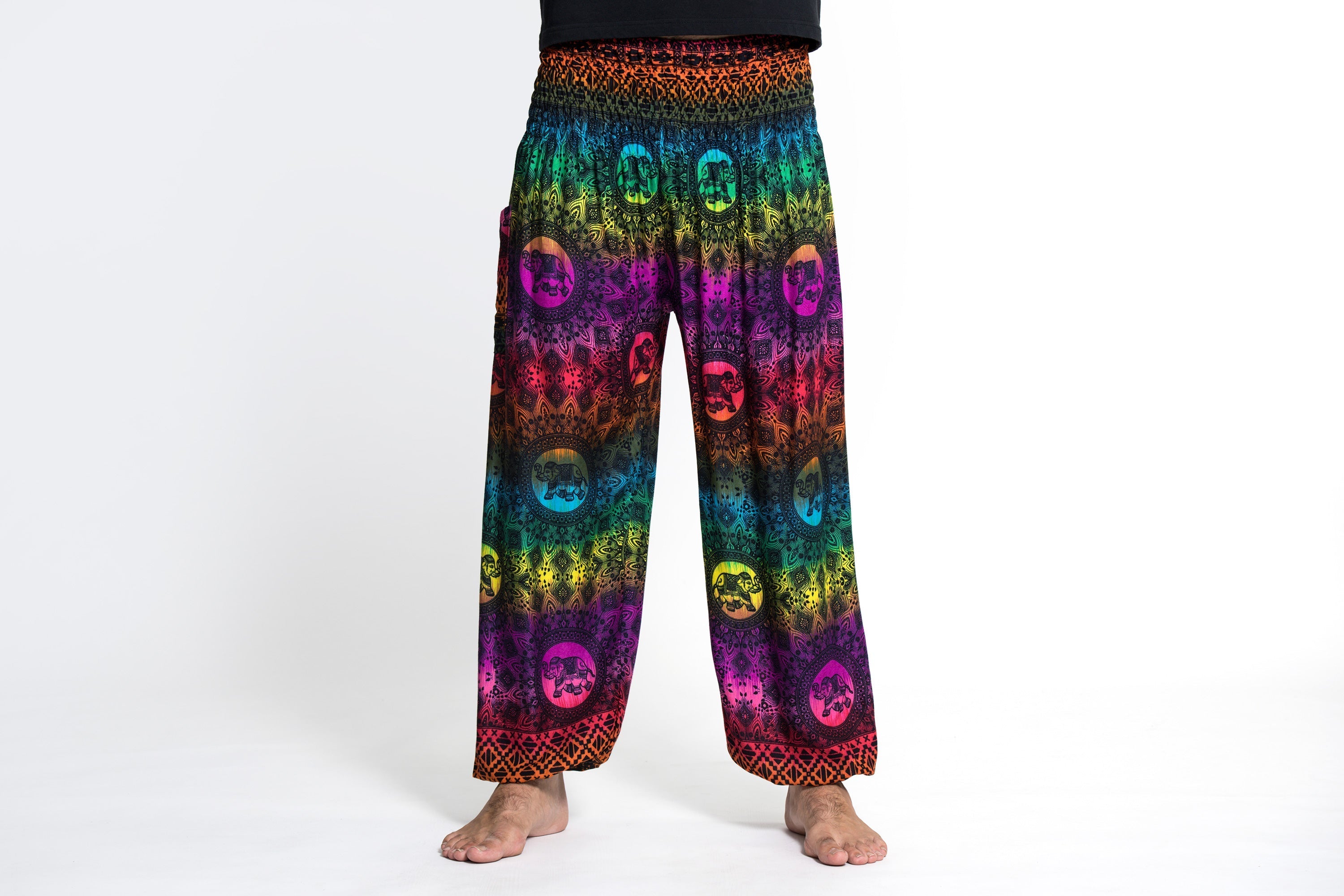 Rainbow Elephant Men's Elephant Pants in Purple