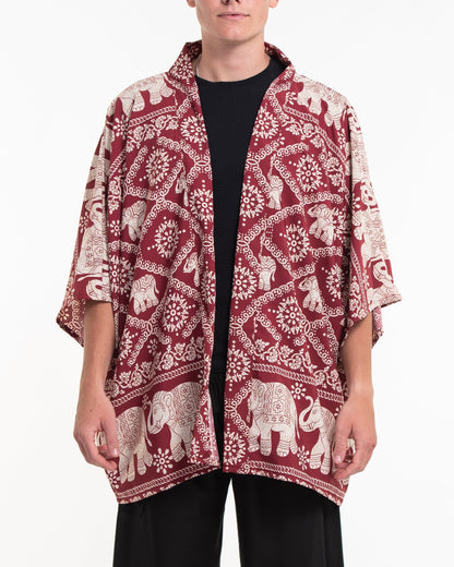 Unisex Diamond Elephant Lounge Set in Red