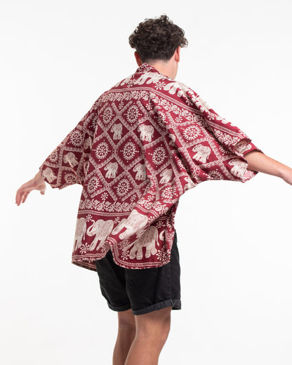 Unisex Diamond Elephant Lounge Set in Red