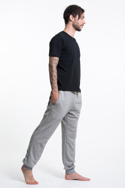 Men's Terry Pants with Aztec Pockets in Gray (Size S - XL )