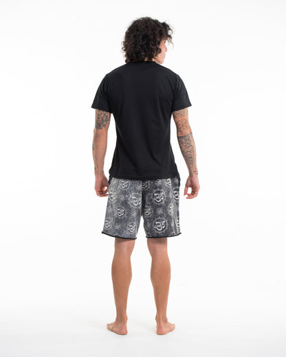 Unisex Om Stone Washed Shorts in Black
