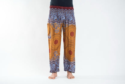 Geometric Mandalas Men's Harem Pants in Bronze