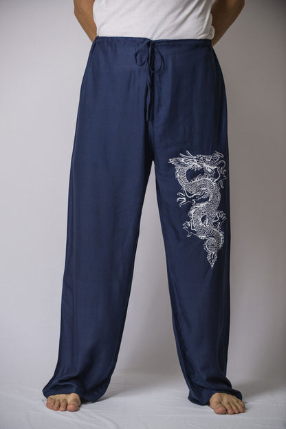 The Dragon Men's Thai Yoga Pants in Navy