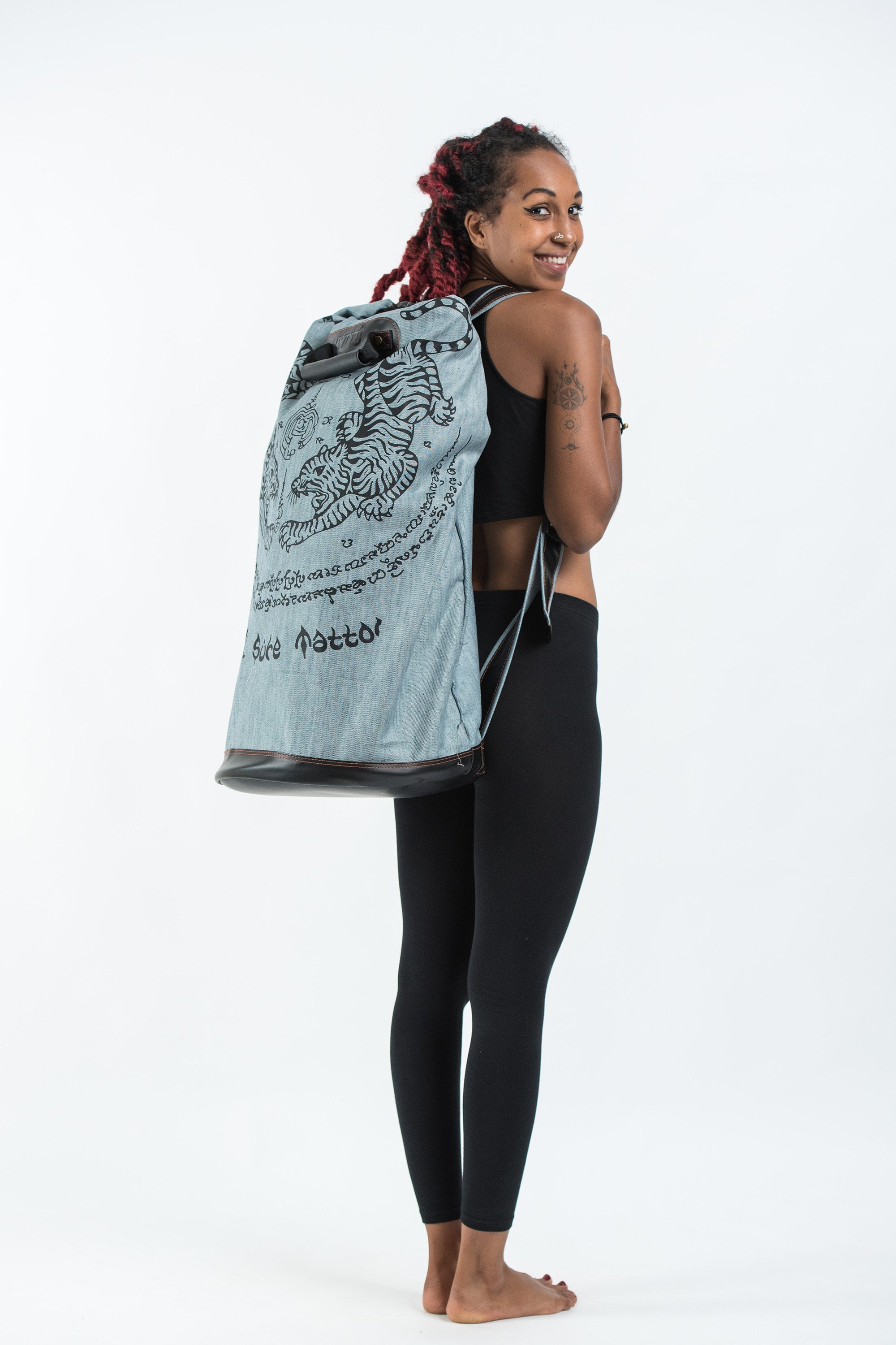 Thai Tattoo Denim Gear Backpack