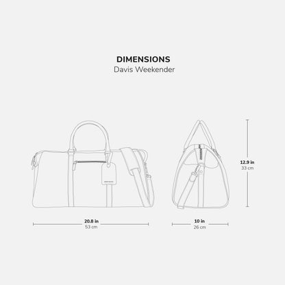 Davis Weekender Bag - Pebbled - Men's