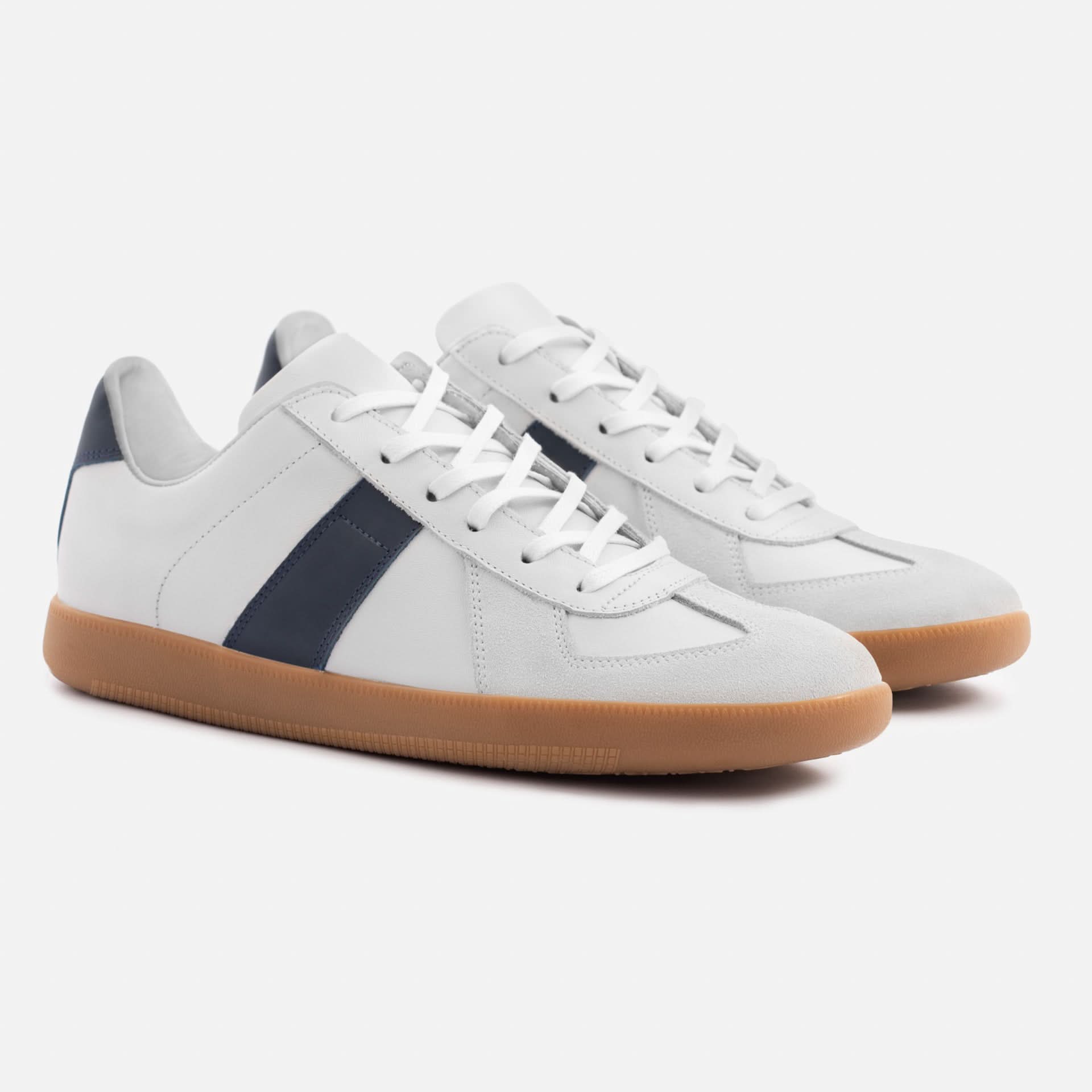 Morgen Trainers - Leather/Suede - Gum Sole - Men's