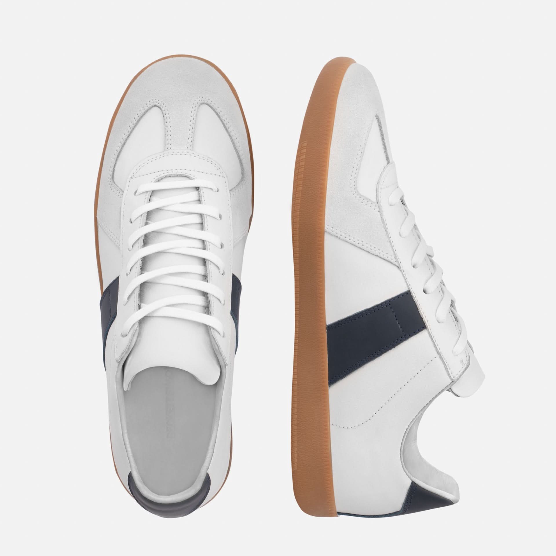 Morgen Trainers - Leather/Suede - Gum Sole - Men's