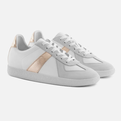 Morgen Trainers - Metallic Leather & Suede - Women's