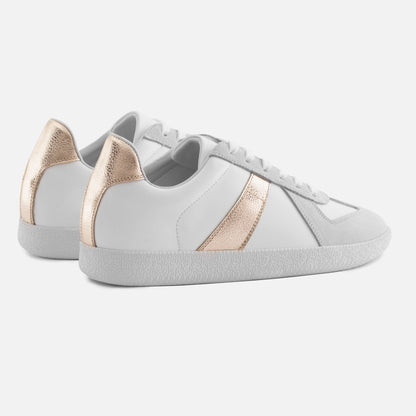Morgen Trainers - Metallic Leather & Suede - Women's