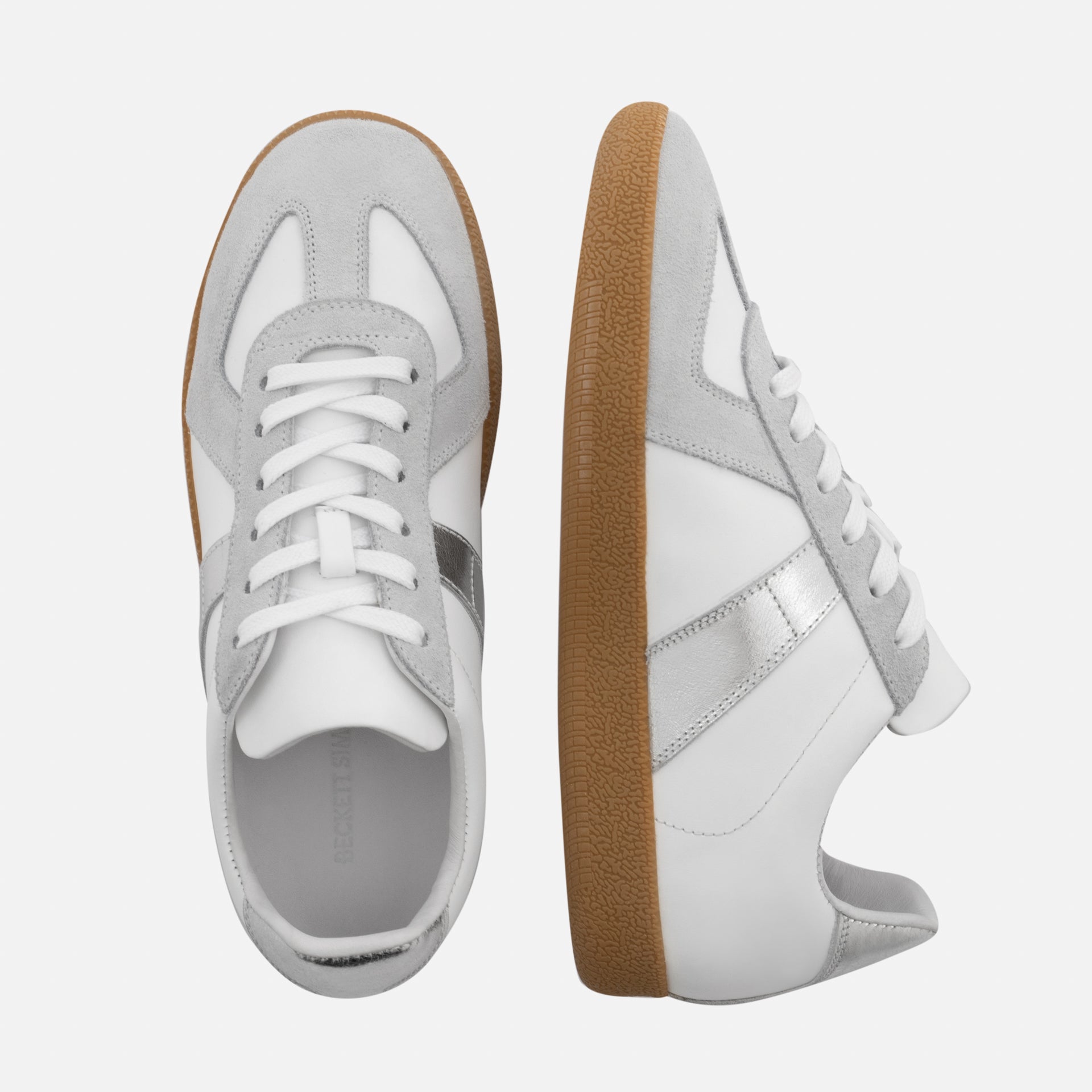 Morgen Trainers - Metallic Leather & Suede - Women's