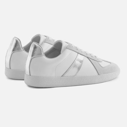 Morgen Trainers - Metallic Leather & Suede - Women's