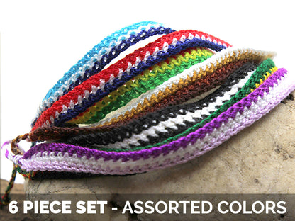 Friendship Woven String Bracelet 6 Pcs. PACK