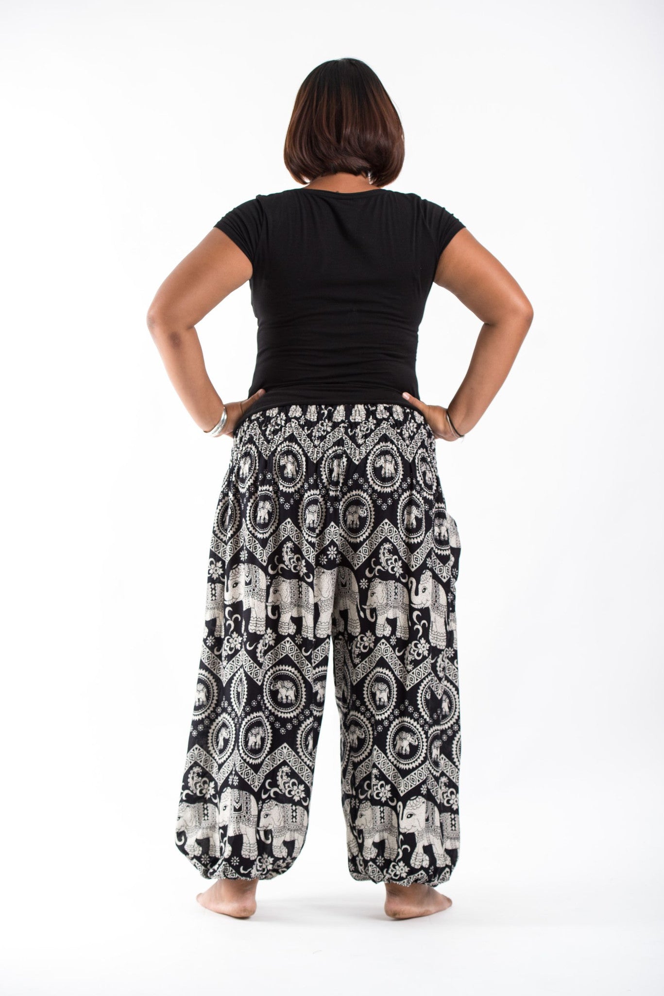 Plus Size Imperial Elephant Women's Elephant Pants in Black